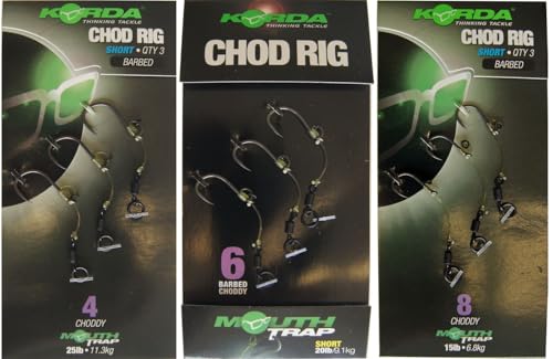Korda Chod Rig Short 5cm - 3 Karpfenrigs, Größe:6
