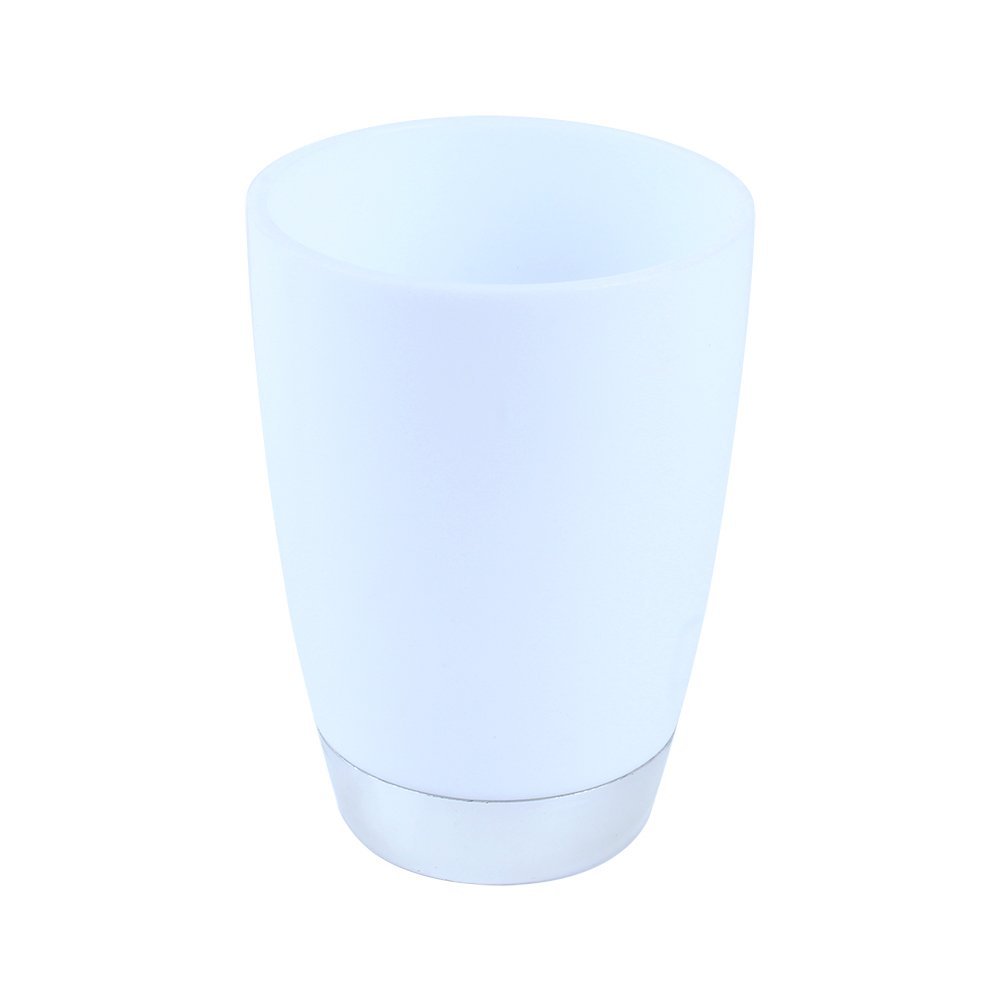 Ensemble d'Accessoires de Salle de Bain 6 Pièces, Distributeur de Lotion, Porte-Brosse à Dents, Gobelet, Porte-Savon, Brosse WC, Poubelle, Blanc