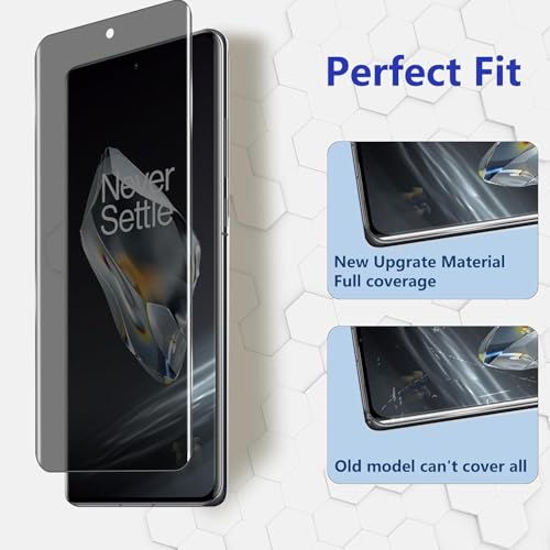 Image of SHILD - (Pack 2 Privacy Screen Protector for Oneplus 12 | Edge to edge privacy (Anti Spy) screen protector guard for Oneplus 12 - Anti Spy /HD /Easy Application | Fingerprint Working