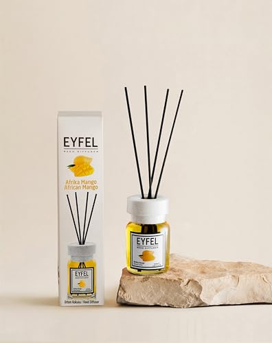 EYFEL Reed Diffusers for Home – African Mango Reed Diffuser Set 4.05 fl oz Oil Diffuser Sticks, Bathroom Diffuser, Home Fragrances, Scented Sticks, Home Decor