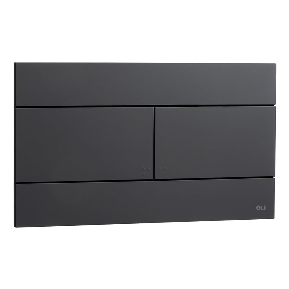 Placca dual cassetta wc Oli74 Plus, doppio scarico azionamento meccanico, slim nero Matt