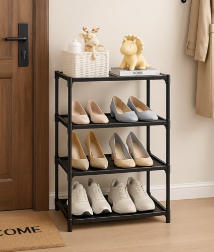 Image of Baby Wardrobe Plastic Multipurpose 6 Shelve, Foldable, (Unbreakable Material) (Black)
