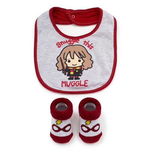 Image of Harry Potter Baby Unisex Bib and Bootie Set Gifts for Baby
