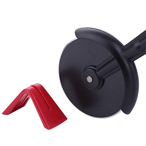 GARCENT Pizza Cutter Wheel, Unique Motorcycle Style Non-Stick Stainless Steel Motorbike Pizza Cutting Ultra Sharp Round Slicer with Display Stand