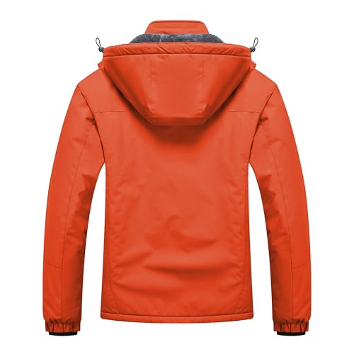 Image of WULFUL Men's Ski Jackets Warm Winter Snow Windbreaker Resistant Snowboard Fleece Coat Mountain Waterproof Parka with Hood