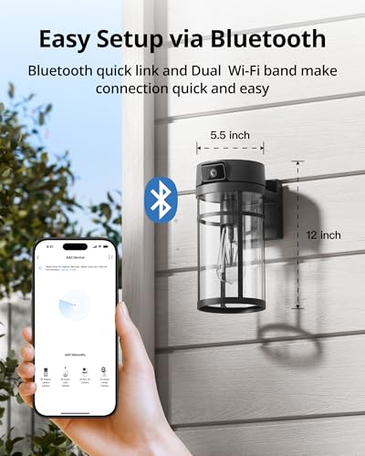 Jarnex Outdoor Porch Light Security Camera, 2K HD Pan & Tilt Wall Lantern with AI Human Tracking, 2-Way Talk, Infrared Night Vision, Dual-Band WiFi, Auto Dusk to Dawn – for Porch, Garage, Doorway - image 9