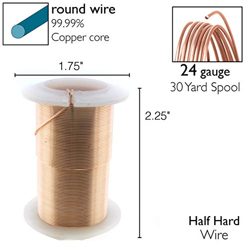 Image of The Beadsmith Non Tarnish Wire (24 Gauge, Rose Gold)