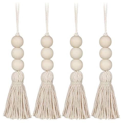 BESPORTBLE - Borla de perlas de madera decorativa Cover