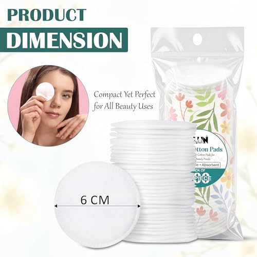 Image of GLUN 500 Piece Makeup Remover Puff, Cleaning Sponge Makeup Remove Pads for Body, Face Cleansing Tool for Beauty & Cleaning