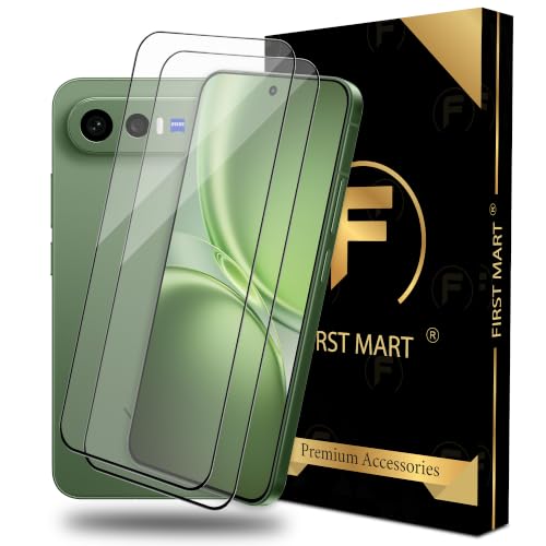Image of FIRST MART Tempered Glass Screen Protector for Vivo X300 FE - Full-Glue Screen Guard, 3D Edge to Edge, HD Clear, Bubble-Free, Case-Friendly, Black, Pack of 2
