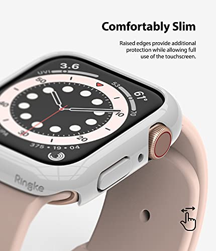 Image of Ringke Slim Case Compatible with Apple Watch Series 6 /5 / 4 / SE 44mm (2 Pack) - Clear & Light Gray