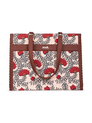 Image of ZOUK Boardroom Office Bag for Women | Big Size Business Tote | Laptop Up to 14 Inch | Water-Resistant | Stylish Handbag for Work & Travel |