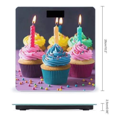 Báscula digital para baño con vidrio templado y diseño colorido miniatura 2