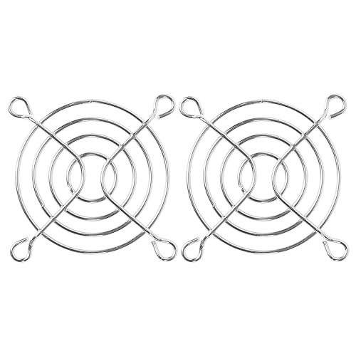 uxcell 2 Pcs Metal Wire Fan Grill Finger Guard Protect Fan Grills for 60mm PC Cooling Fan