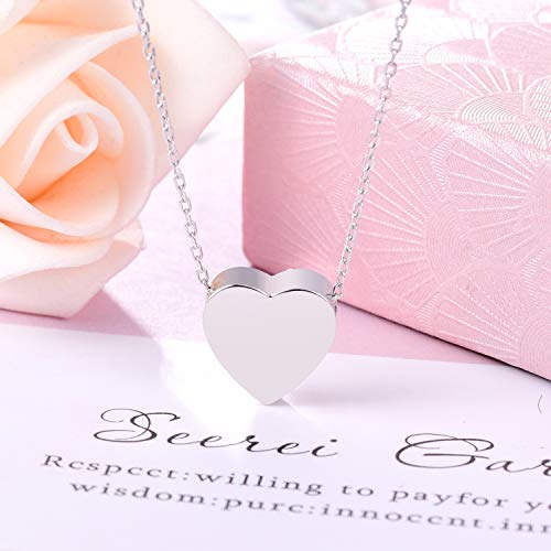 Jinlou 925 Sterling Silver Hold Loved Ones Heart Urn Necklace Pendant for Ashes Memorial Cremation Jewelry3