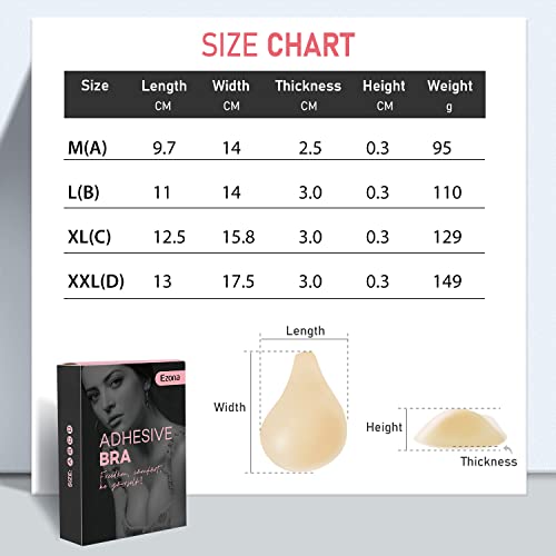 Sticky Bra Silicone Adhesive Bra Strapless Push Up Invisible Stick On Bra Invisilift Bra Breast Cups Nipple Covers Reusable With Gather Front Clip Strong Lift Deep V For Women Girls Backless Dress D #TOP5