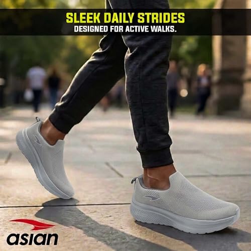 Image of ASIAN Wonderwalk-12 Walking Shoes for Men | Ultra Lightweight & Breathable Shoe| Full EVA Sole, Soft Memory Foam Insole, Easy Slip-On Comfort | Inspired by MS Dhoni Everyday Walking Style
