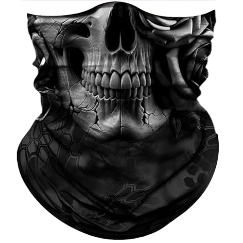Obacle Skull Face Mask for Men Women Dust Wind Sun Protection Rave Festival Riding