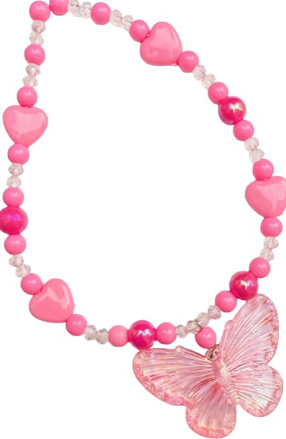 Hidayat Pink Twinkling Butterfly Phone Charm, Medium, Plastic, No Gemstone