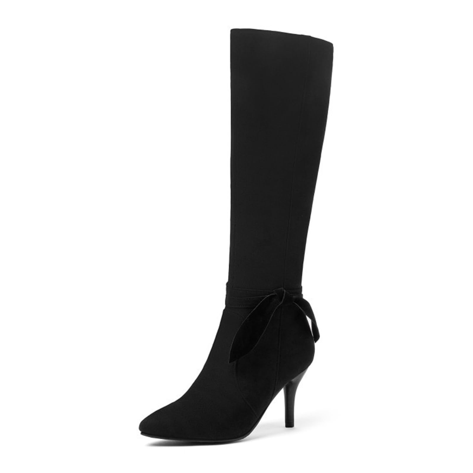 8CM/3.14IN Suede Talons Hauts Femmes Sexy Haute Bottes Discothèque Prom Party Pole Dancing Bottes