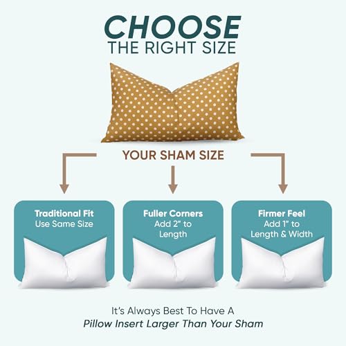 Image of Pillowflex Synthetic Down Pillow Insert 18x24 in - Soft Sleeping Pillow | Large Rectangle Sham Form, Plush Polyester Cotton Blend, Cloud-Like Comfort, Clump-Resistant Fill, Smooth Elegant Finish