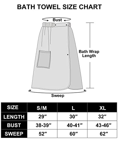 Knuffnee KNU8084L-PURPLE Women Bath Towel Robe Spa Body Wrap Shower Bathrobe Adjustable Snap Closure Purple L thumb #4