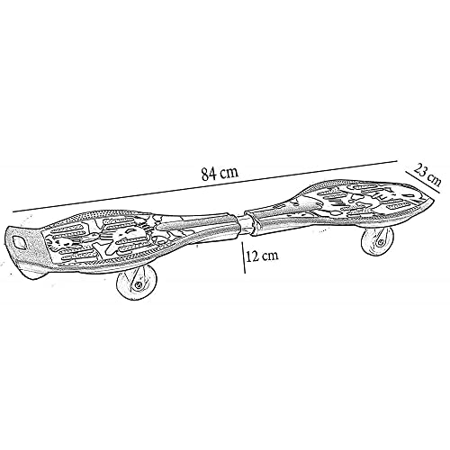 Image of Heavy Duty Wave Board, Skating Purpose 4 Wheel Skate Board for Boys and Girls (MC Laren 24 inch) (Dodge Cars 17 inch) (waveboard (Black))