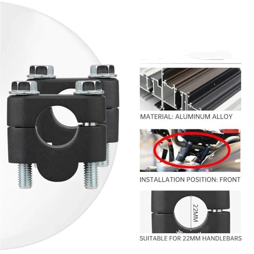 Risers de guidon de moto pour CB500X pontet de rehausse guidon 22mm couvercle de pince - 4
