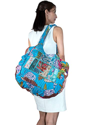 TribeAzure Large Embroidered Shoulder Bag Tote Comfortable Roomy Casual Fashion Market Grocery Everyday2
