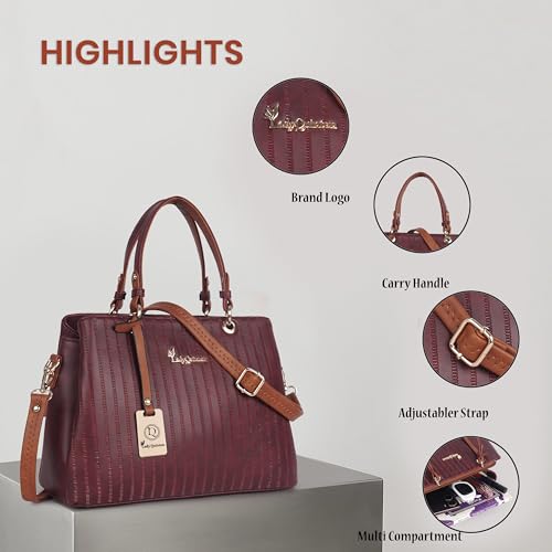 Image of Lady Quinton Women's Striped Line Handbag for Women| Ladies purse | Stylish Shoulder Bag | Gift for Women