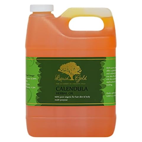 Liquid Gold Inc - 32 oz - Premium Calendula Herbal Infused Oil - Pure Natural Organic Skin Hair Body Care Cover