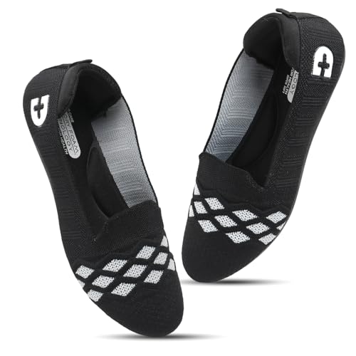 Image of Doctor Health Super Stylish Comfortable Classy Knitted Design Ballerina | Premium Look Flat Jutis | Non Slip Lightweight Shoes Bellies for Women | Dailywear Flat Bellies | Trendy Women Jutis Bellies