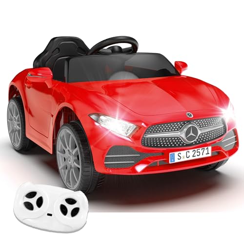 NEWDOOD Licensed Mercedes-Benz CLS 350 12V Kids Ride On Car with 2.4G Remote Control, Battery Powered Electric Car Ride On Vehicle w/Bluetooth, Music, Safety, Lights,Ride on Toys for Toddlers (Red)