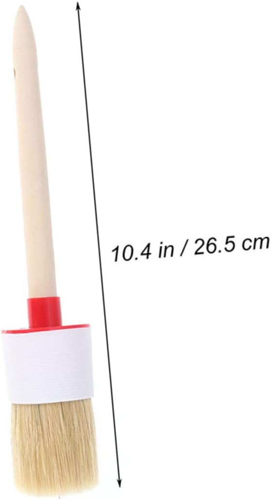 Ergonomic Wooden Handle Oil Brush Round Bristle Brush for BBQ Painting for Boys and Girls