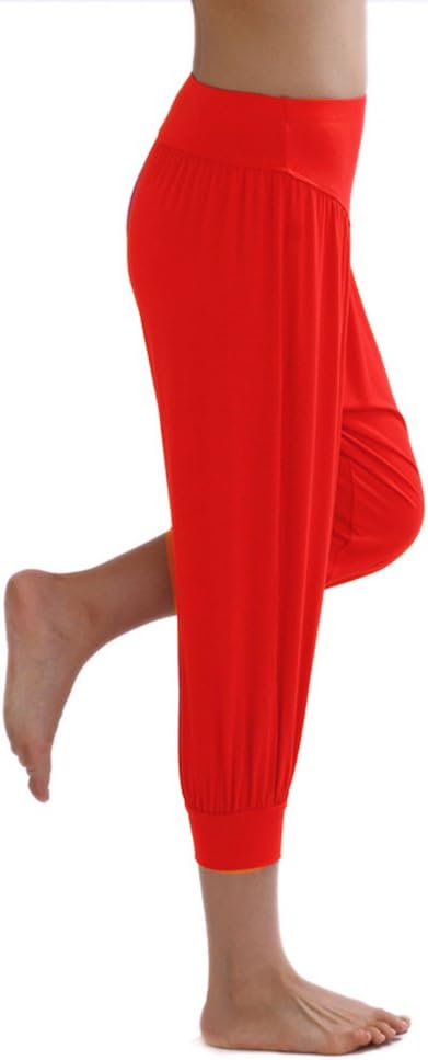 AvaCostume Modal Cotton Soft Yoga Sports Dance Harem Capri Pants - Image 2
