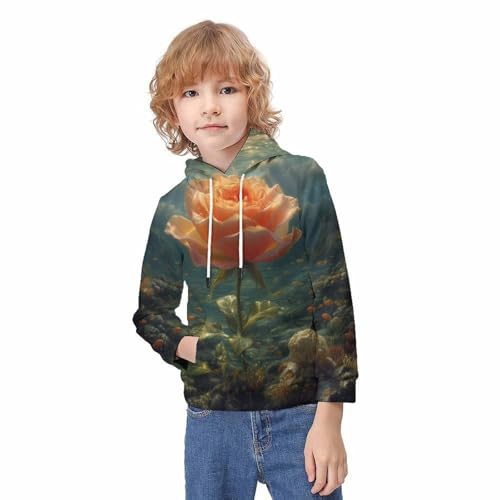 Sweat à capuche garçon imprimé 3D vêtement sportswear ados 11-13 ans avec poches - 3