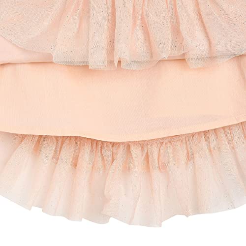 Image of miniklub Baby Round Neck Raglan Sleeve Woven Polyester Dress (Beige Color)