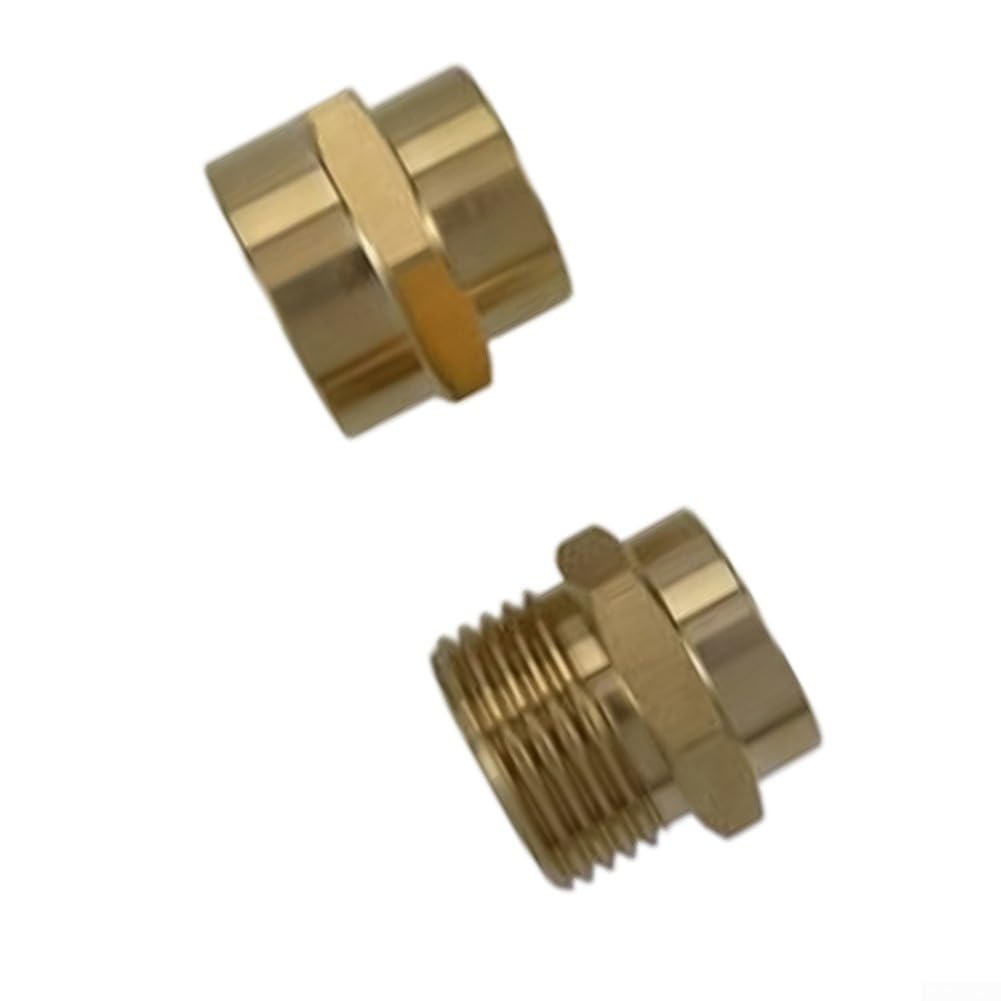Brass M22 to 3/4 GHT Garden Hose Connector Adapter for Reliable Performance with Faucets Hoses and Irrigation Setups (A)