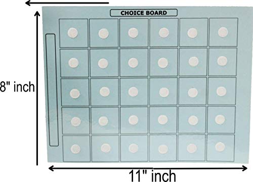 Smile4Autsim Dry Erase Visual Activity Reward Choice Laminated Board with 30 1/2" Hook Coin -Great for Loose Pcs Flash Cards. (Blue, 8x11 Sheet (1.5 inch Cards)) - Image 3