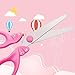 SLEMOON Scissors for Kids Ages 4-8 | Blunt Tip Safety Toddler Scissors, Stainless Steel Blades, ABS Plastic | School Craft Supplies, Art Projects, Pink (Princess Design with Rhinestones)