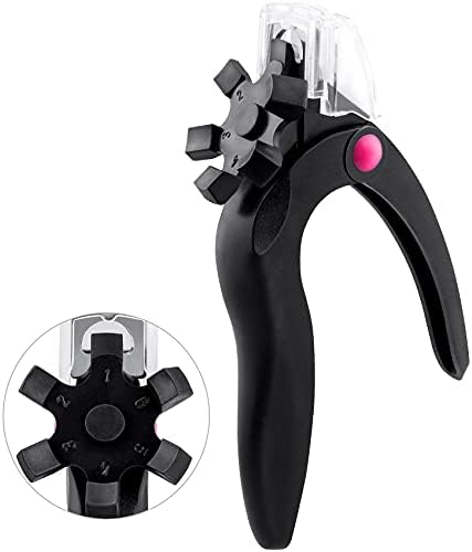 ANCIRS Black Acrylic Nail Clipper, Adjustable Stainless Steel Nail Trimmer, Artificial Fake Nail Tip Cutter for False Nail Art Manicure Project