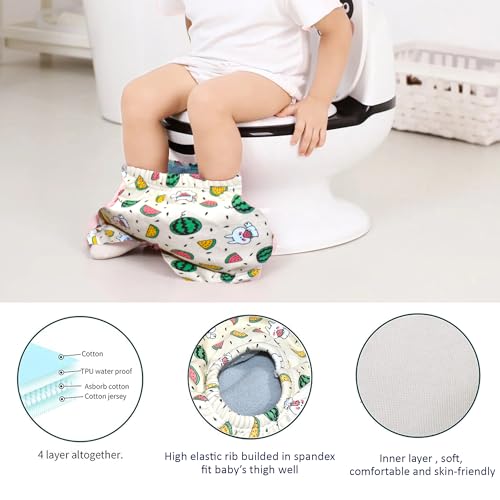 Image of VParents Padded Underwear for Babies and Toddlers with 3 Layers of Cotton Padding Potty Training Pull Up & Diaper-Free Time Fruit