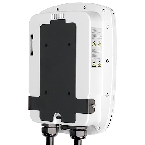 Image of Leviton Level 2 Smart EV Charger with Wi-Fi, 32 Amp, 208 /240 VAC, 7.6 kW Output, 18' Cable, Indoor /Outdoor Hardwired EV Charging Station, My Leviton Compatibility, EV32W EVSE, White-Black