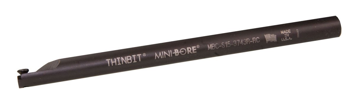 THINBIT MBCS153743R 3/8 inch Diameter, Steel, TP Style, Right Hand Boring bar for 0.430" Diameter and Larger bores.