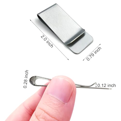 6PCS Stainless Steel Money Clip, Money Clip for Men & Women, Wallet Clip, Money Clips for Cash, Metal Money Clips Minimalist Front Pocket2