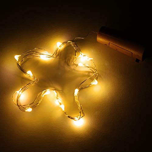Wine Bottle Lights With Cork 20 Led Copper Wire String Lights, Pack Of 6 Battery Operated Starry String Led Lights For Bottles Diy Christmas Wedding Party Decoration (Warm White) #TOP5