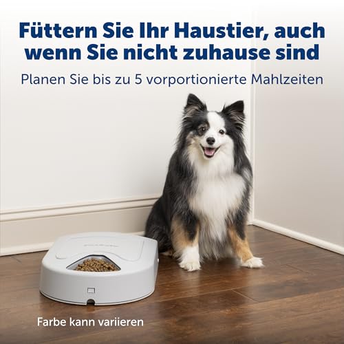 PetSafe Futterautomat für 5 Mahlzeiten für Hunde und Katzen, Futterspender, Mahlzeiten planen, 5 Schalen für je 237 ml (1 Cup)