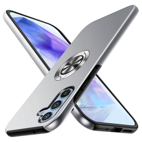WYEPXOL Galaxy A55 5G �p�P�[�X �����O�t�� �ϏՌ� tpu pc ��d�\�� SC-53E SCG27 �P�[�X �S�ʕی� �T���X�� �M�����N�V�[a55 5g �p�J�o�[ �Ռ��z�� �V���R�� 360°��] �X�^���h�@�\ ���^ �ԍڃz���_�[��