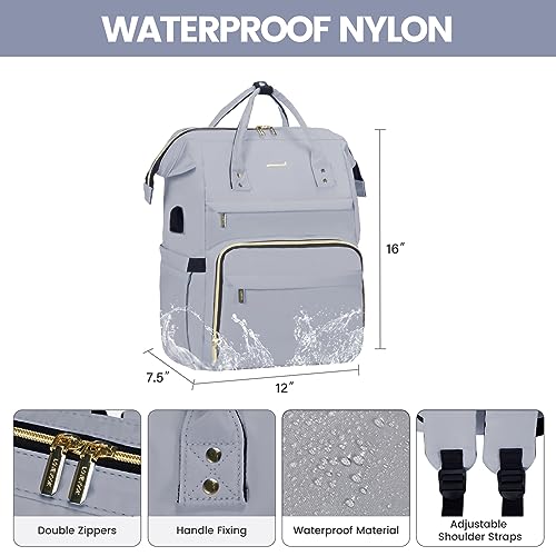 Image of LOVEVOOK Laptop Backpack for Women Teacher Backpacks Nurse Bags,Work Bag Backpack Purse Bags Anti-Theft Travel Backpacks with USB Charging Port,15.6 Inch Backpack for College Business Casual