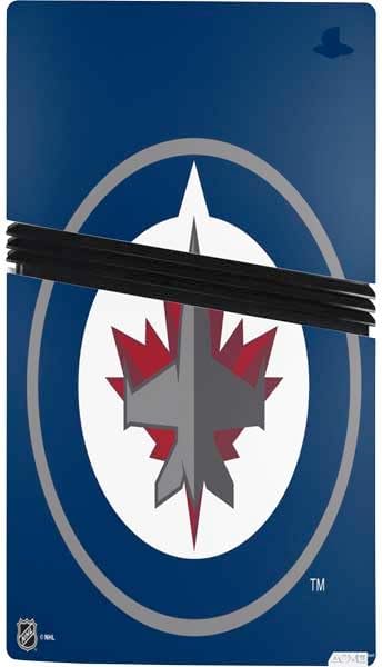 Skinit Decal Gaming Skin Compatible with PS5 Pro Console - Officially Licensed NHL Winnipeg Jets Logo Design